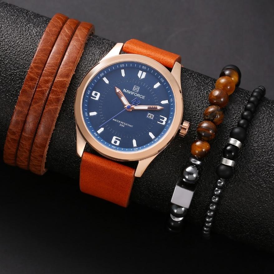Brown with Blue Dial